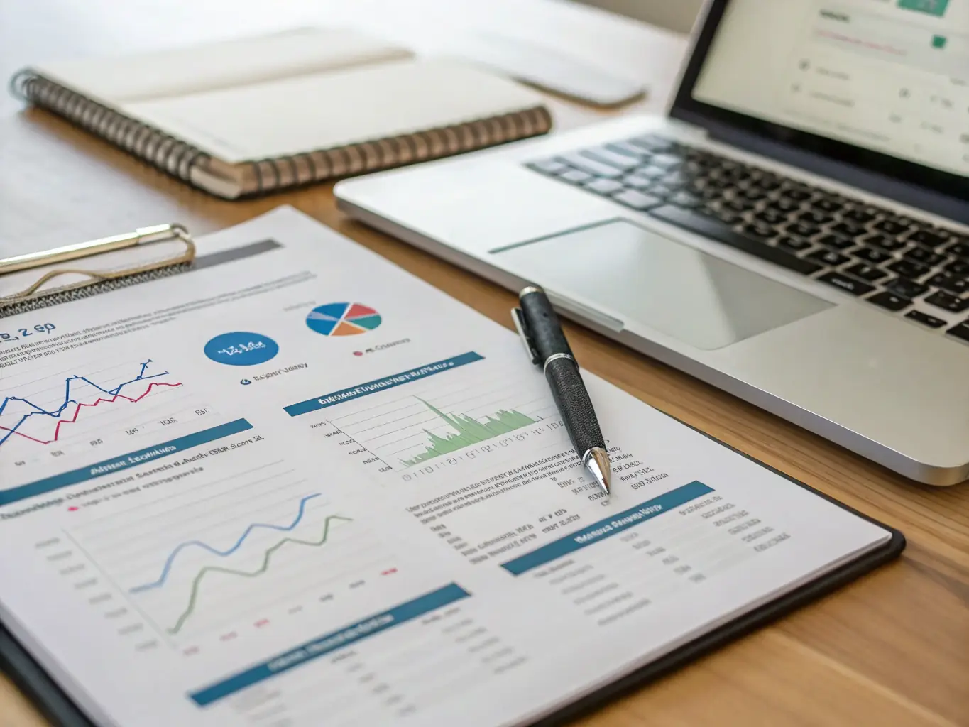 A clear and concise report showcasing website performance metrics, SEO rankings, and digital marketing campaign results, illustrating AireTech IT's commitment to transparent reporting.